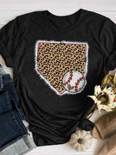 Kurzärmliges T-Shirt mit Baseball-Print